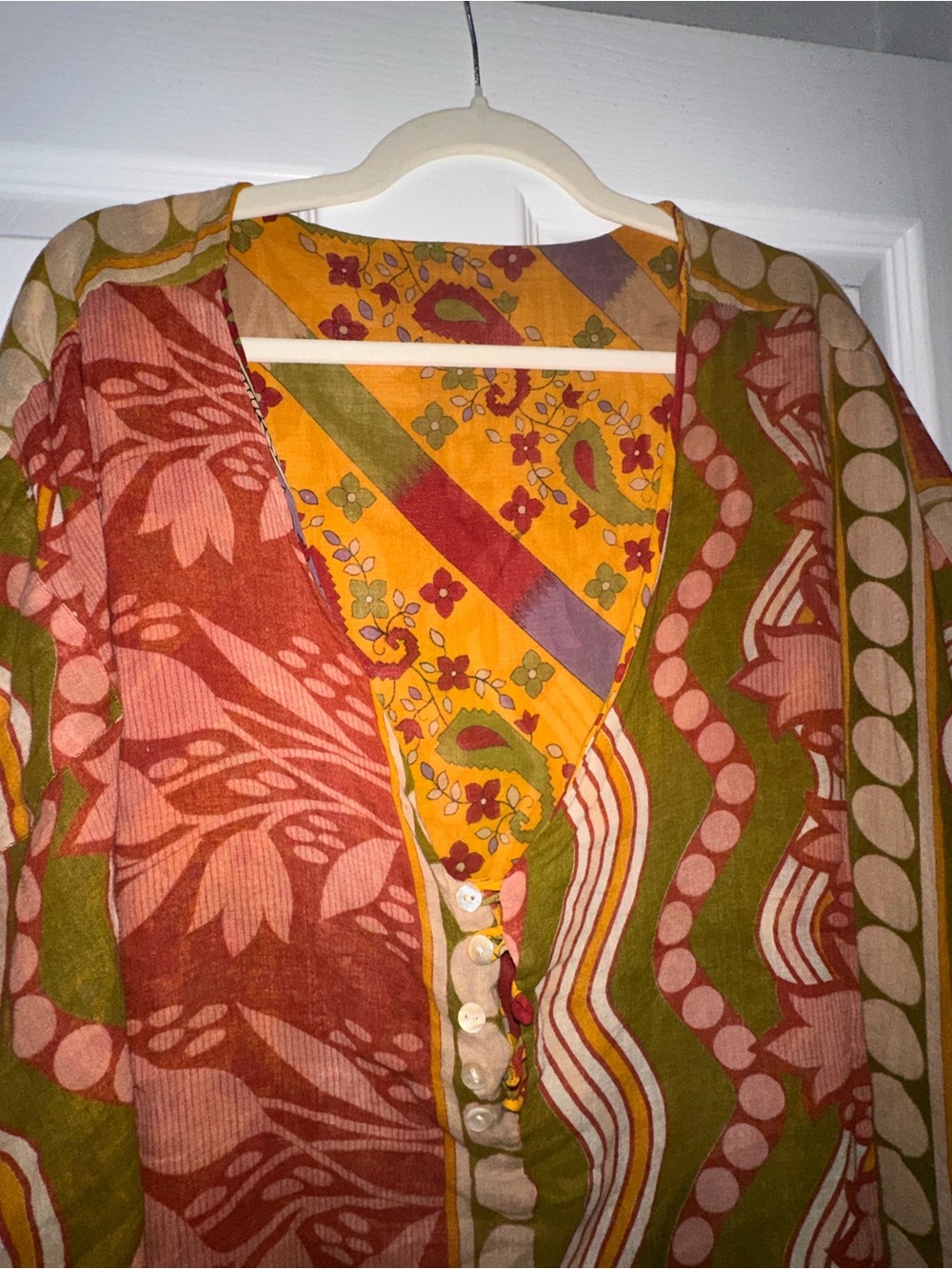 Kantha Bae Reversible Boho Drop Crotch Jumpsuit Patchwork - Picture 5 of 6